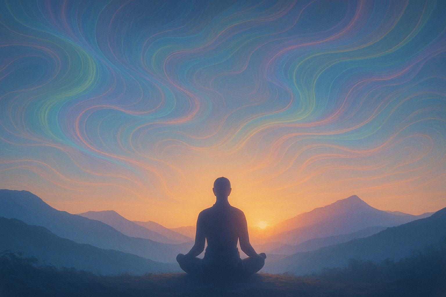 Person experiencing transformative psychedelic journey